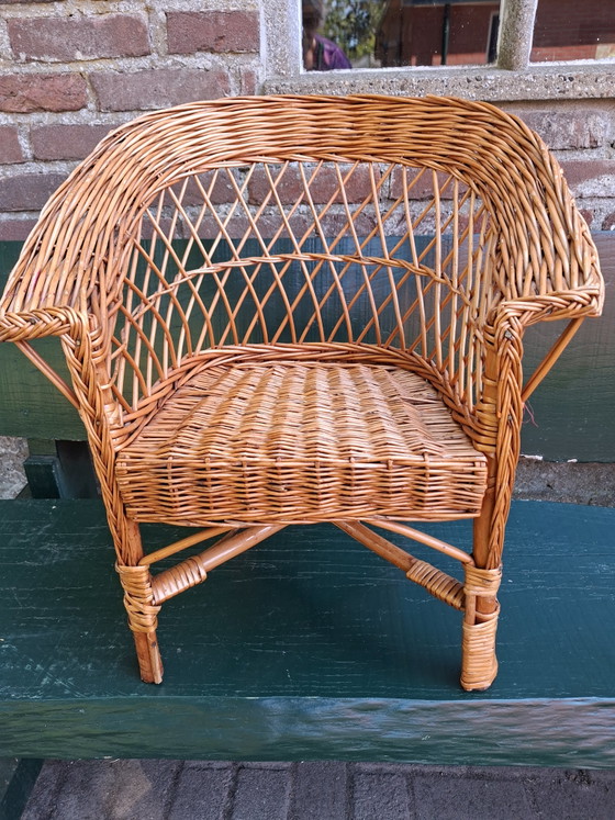Rattan-Kindersessel aus den 1970er Jahren. – Rohè (photo 5 of 5)