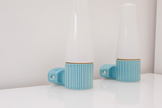 Applique in stile Mid-Century Modern di Sigvard Bernadotte per Ifö, set da 2 pezzi. – Jakobsson, Porcelain (photo 4 of 14)