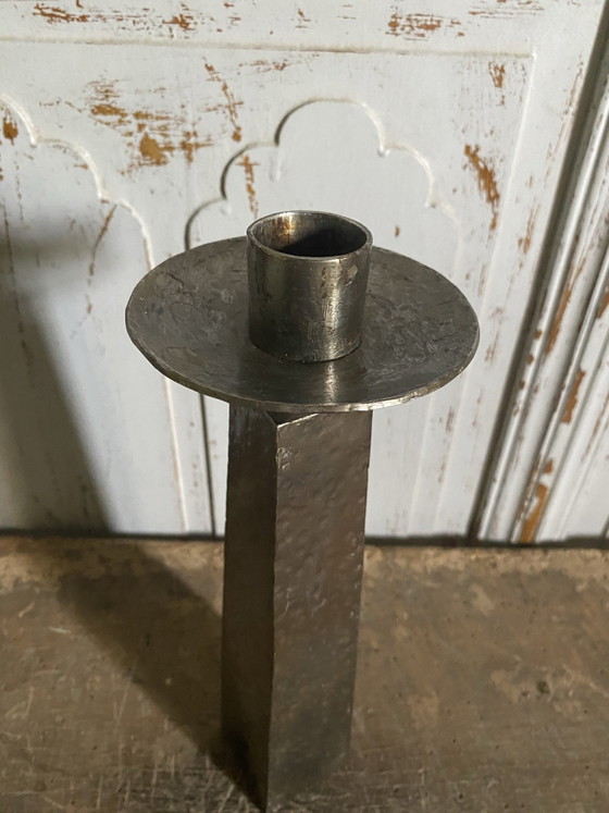 Bougeoir brutaliste – vintage, Bougeoirs et chandeliers, Métal (photo 2 of 11)