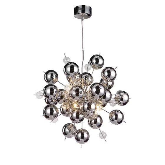 Image 1 of Näve Sputnik chandelier — chrome & glass, model 70264