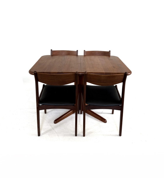Image 1 of Table de salle à manger danoise extensible vintage, Korup Stolefabrik '60