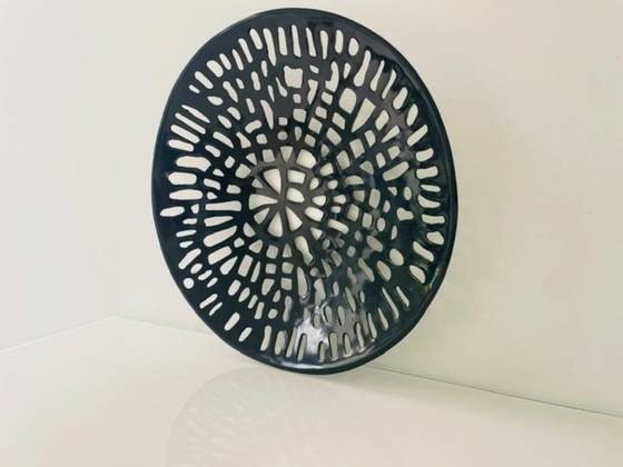 Image 1 of Graphic design bowl made of black coated steel