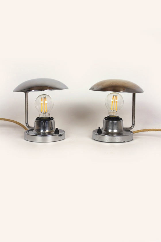 Image 1 of 2x Napako Chrome Table Lamps