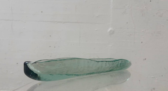 Image 1 of Oblong bowl made of mouth-blown glass, 1970s