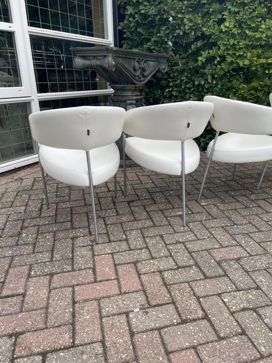 4 Gelderland eetkamerstoelen, Castelijn – Leather, Metal (photo 7 of 15)