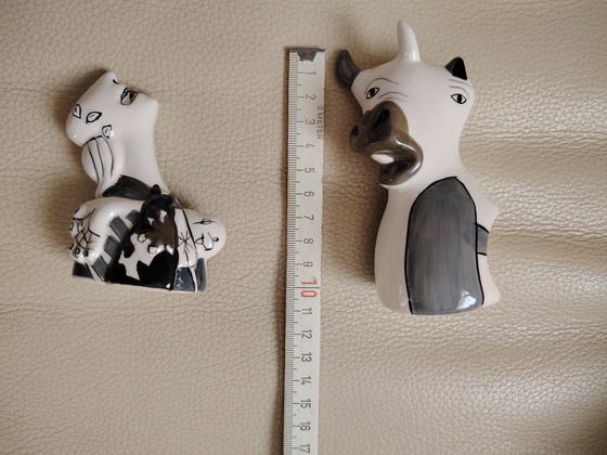 Image 1 of Picasso on the table: Giordano di Ponzano Guernica salt and pepper shaker, unused