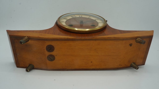 Image 1 of Dutch Junghans Bracket Mantel shelf Clock Retro Desk Fifties Art