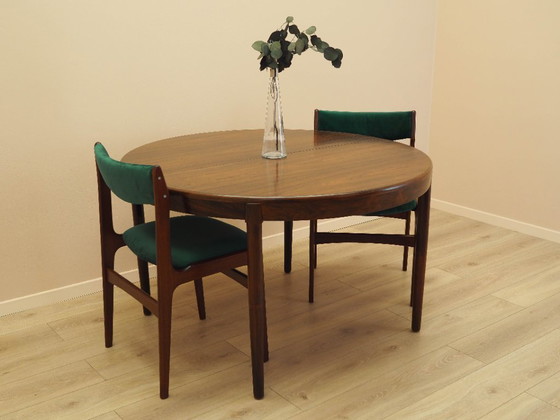 Image 1 of Round rosewood table, Danish design, 1960s, designer: Harry Østergaard, manufacturer: Randers Møbelfabrik