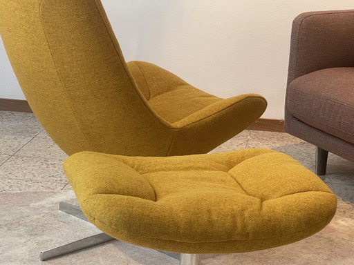Fauteuil pivotant Gelderland 7405 avec pouf