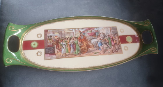 Image 1 of Vintage Epiag Czechoslovakia porcelain cake service plate
