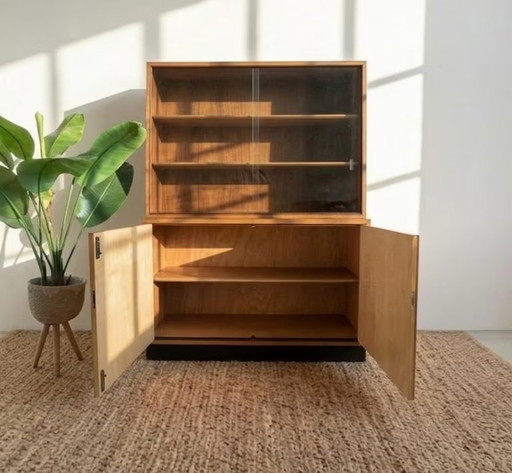 Vitrine haute vintage années 60 style RDA rétro milieu du siècle