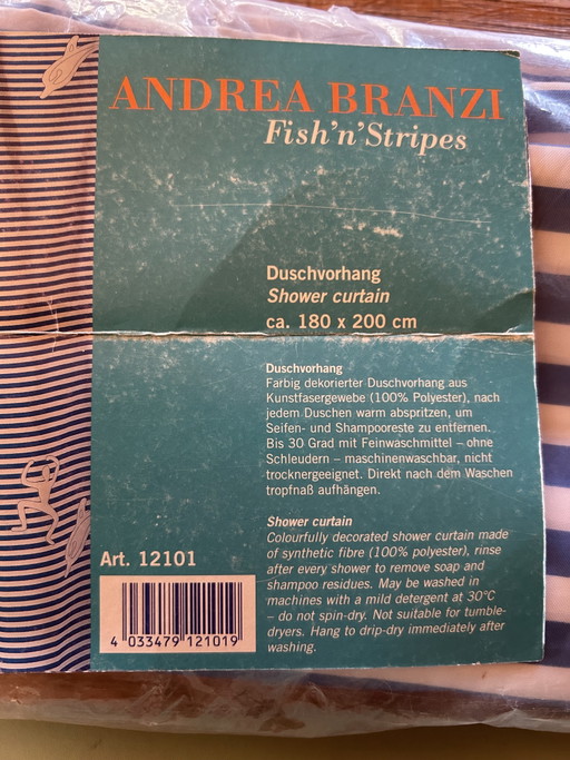 Tenda da doccia Andrea Branzi Fish’n’Stripes - Nuova - Postmoderna - Stile Memphis - Stile Sottsass – decoratie, Polyester