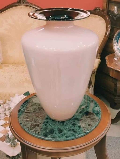 Vaso Opaline Murano Glass 38 cm