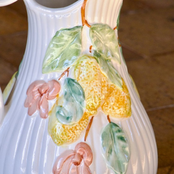 Image 1 of Brocca/vaso vintage in terracotta color limone molto grande, firmato What's