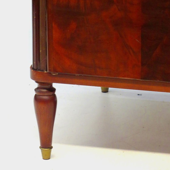 Image 1 of Large vintage mid century Art Deco 5-door wardrobe in flamed mahogany, 1920s