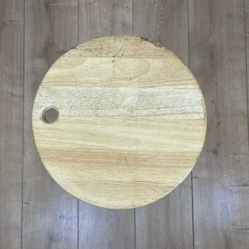 Klappbarer Buchenholzhocker von Roger Tallon für Sentou, 1970/80