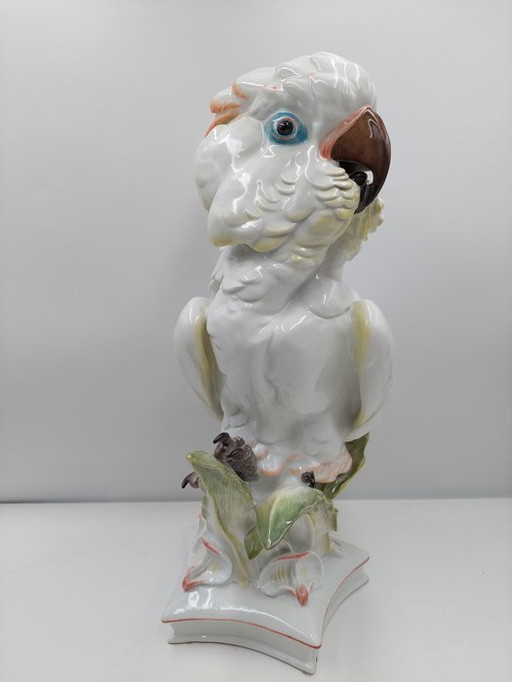 Meissen - Paul Walther - Statue, Cockatoo - 47 cm - Porcelain
