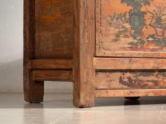 Credenza bassa laccata antica in legno di olmo – Cina, circa 1900 – Credenze con vetrina, Iron, Brass (photo 22 of 40)