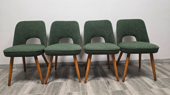 Image 1 of Eetkamerstoelen van Oswald Haerdtl voor Ton, set van 4