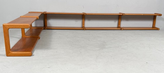Image 1 of Estantería modular de pared/esquina de Dyrlund, Dinamarca, década de 1960.