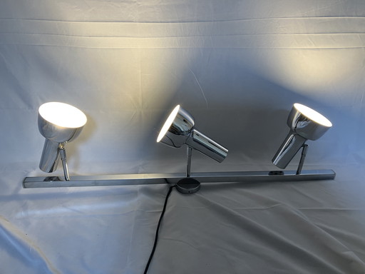 Faretti da parete o da soffitto vintage anni '70, cromo