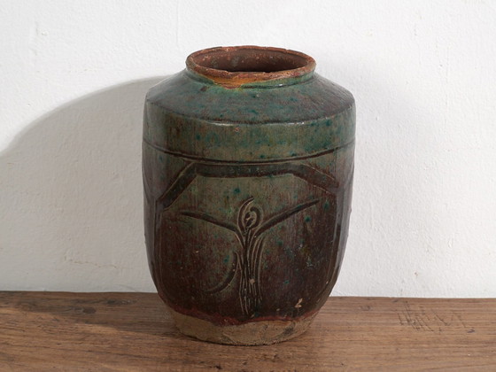 Antieke oosterse Vaas met bloemenreliëf (ca. 1820) #38 – Vazen (photo 26 of 40)