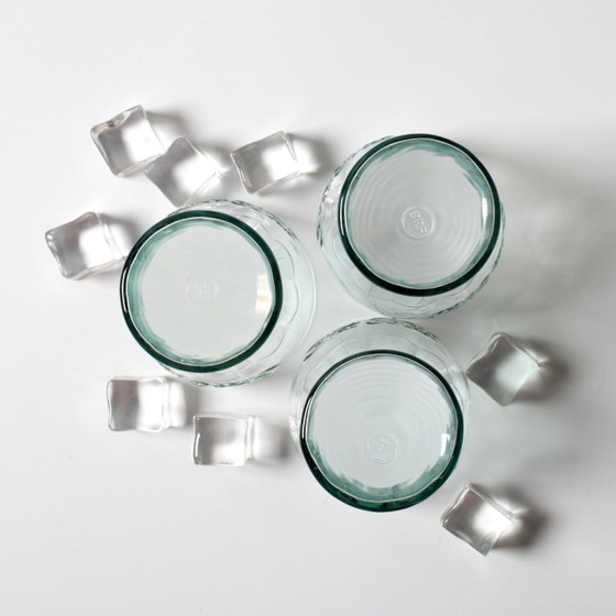 Image 1 of Set di 3 bicchieri vintage Coca-Cola / Georgia Green, forma classica, 330 ml / anni 2000