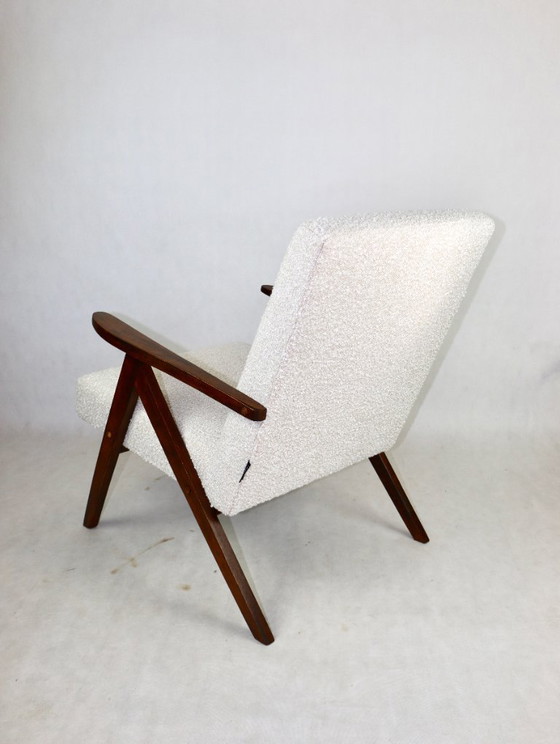 Image 1 of Chaise Vintage Modèle B-310 en Boucle Ivoire Blanc, 1970