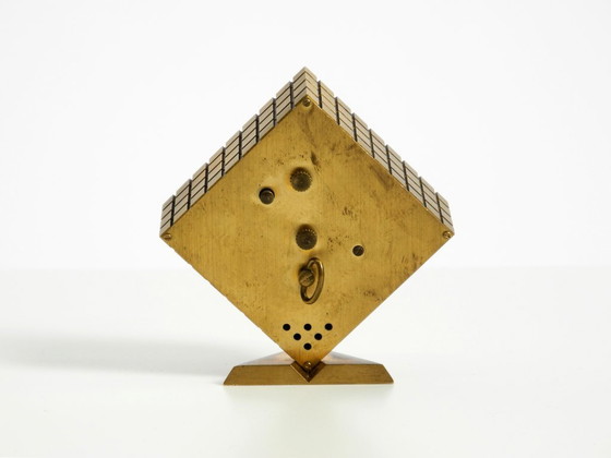 Image 1 of Rare, very beautiful small 1960s mechanical brass alarm clock table clock from Europa