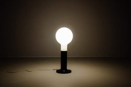 Image 1 of Stehlampe im Weltraumzeitalter aus Glas und Metall von Temde Leuchten, Schweiz, 1960er Jahre