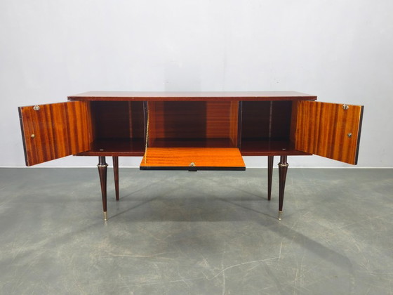 Image 1 of Italian Midcentury Sideboard 1950s High Gloss Cabinet Vintage