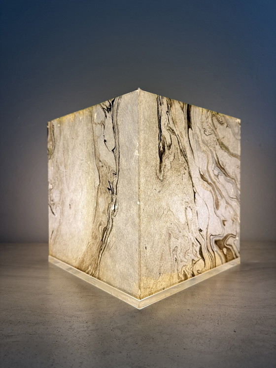 Image 1 of Mid-Century Design Lucite Cube Table Lamp, 1970’s