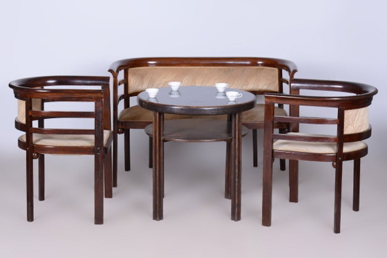 Restored Art Deco Small Table, by J. Hoffmann, Wiener Werkstätte, Czech, 1910s – Side tables, Wood (photo 2 of 11)