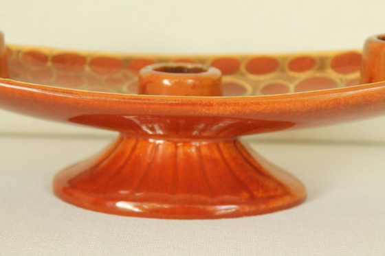 Germany Ceramic Candle Holder Jasba Keramik, 60s-70s Pop Art Style I (photo 4 of 11)