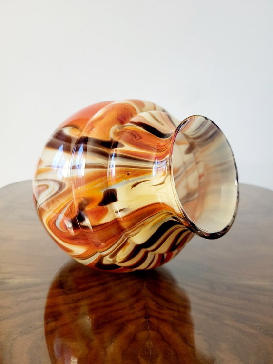 Image 1 of Art deco opaline glazen vaas, Verreries de Scailmont, Henri Heemskerk, België