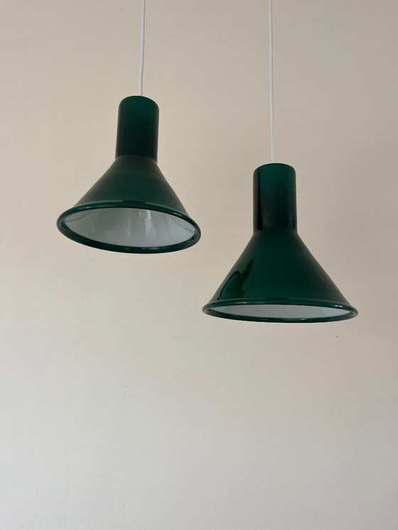 Image 1 of Set vintage di 2 pendel Holmegaard P&T - Michael Bang - Fatto a mano
