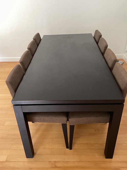 Mesa de comedor Meridiani + 8 sillas