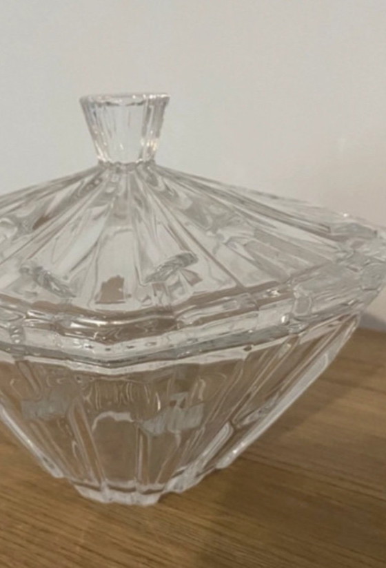 Image 1 of Crystal bonbonniere with lid