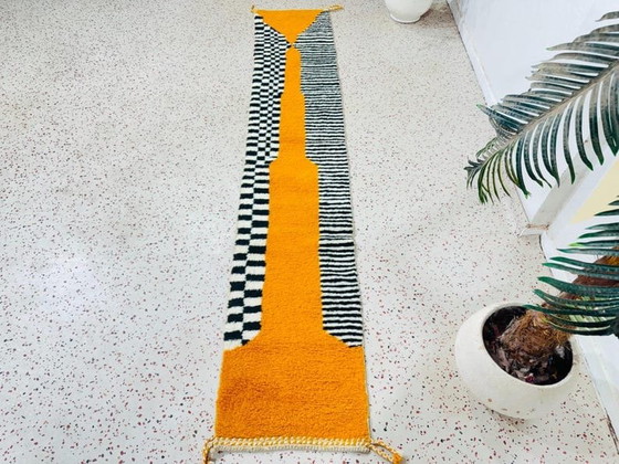 Alfombra bereber de pasillo tradicional hecha a mano con motivos coloridos 75/300 cm – Alias, Wool (photo 6 of 9)