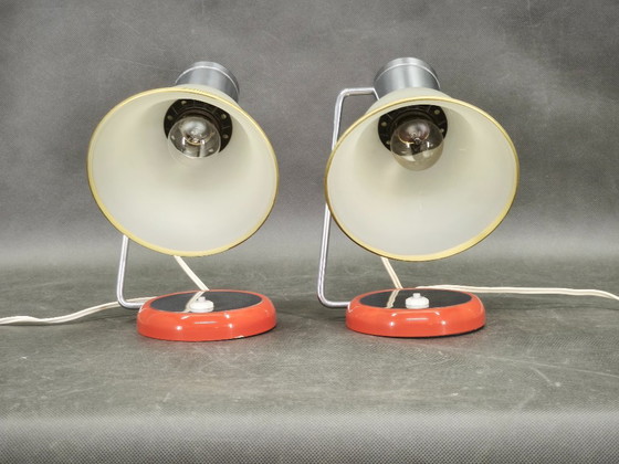 Coppia di Lampade da tavolo cecoslovacche Drupol, anni '60 – Vetro, Metallo (photo 10 of 11)