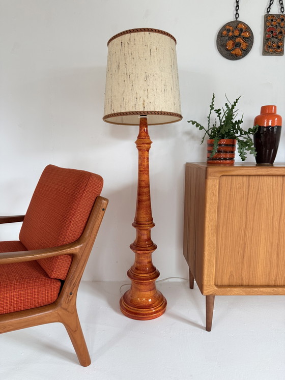 Vintage Keramieken Vloerlamp, Kaiser Leuchten ‘70 – Vloerlampen, Ceramic, Cotton (photo 3 of 11)