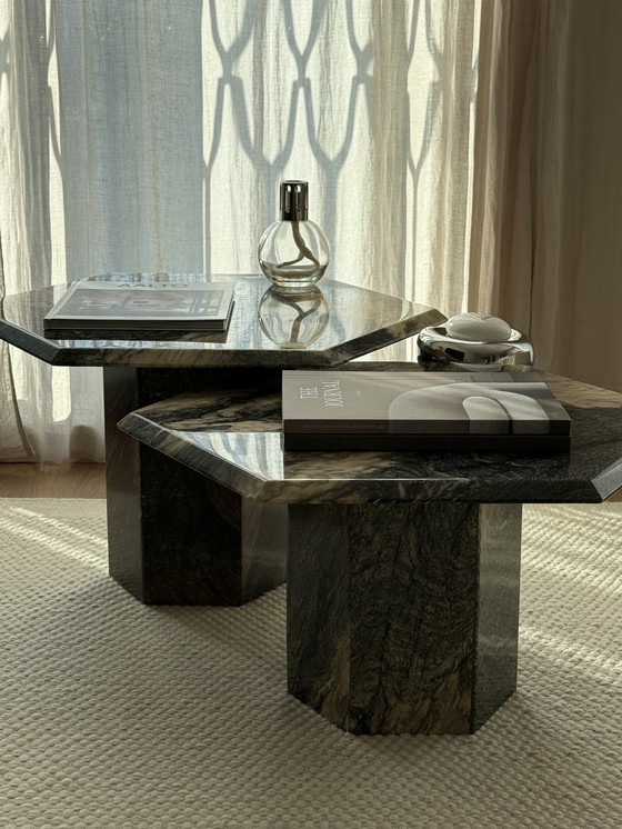 Image 1 of Tavolini da caffè in marmo vintage