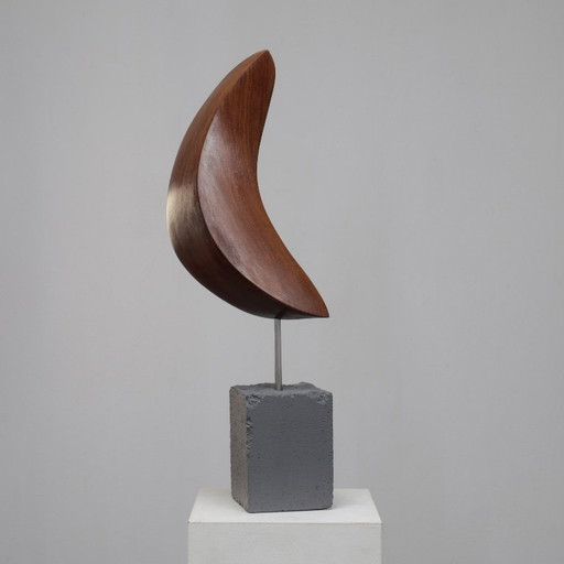 Sculpture abstraite organique par Ineke van Zuuren, Pays-Bas, années 1980