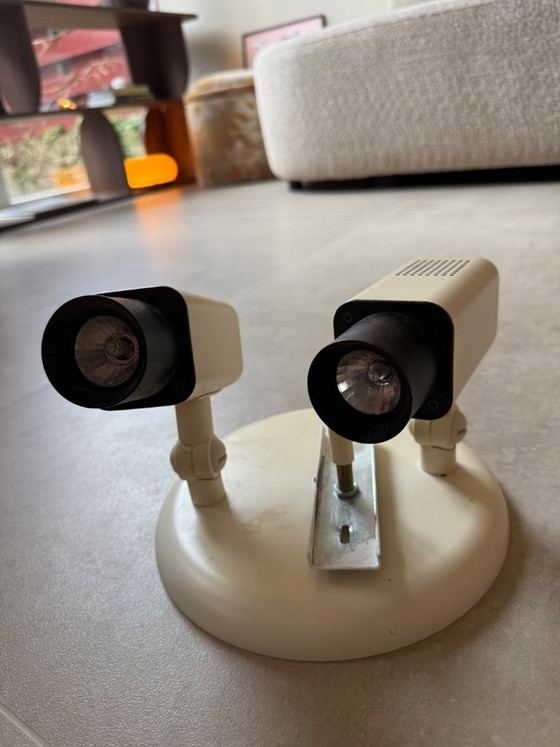 Herda Lamp - Set van 2 Vintage Plafondspots - Spae Age Vintage Jaren 70 80 – Plafondlampen, Metal (photo 5 of 12)