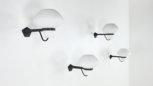 4X Erik Gunnar Asplund, “GA9” Wall Lights for ASEA, Sweden 1940s