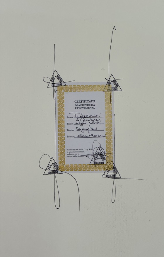 Image 1 of Quadro Serigrafia Franco Azzinari, all’ombra degli ulivi 60x80cm, arte moderna
