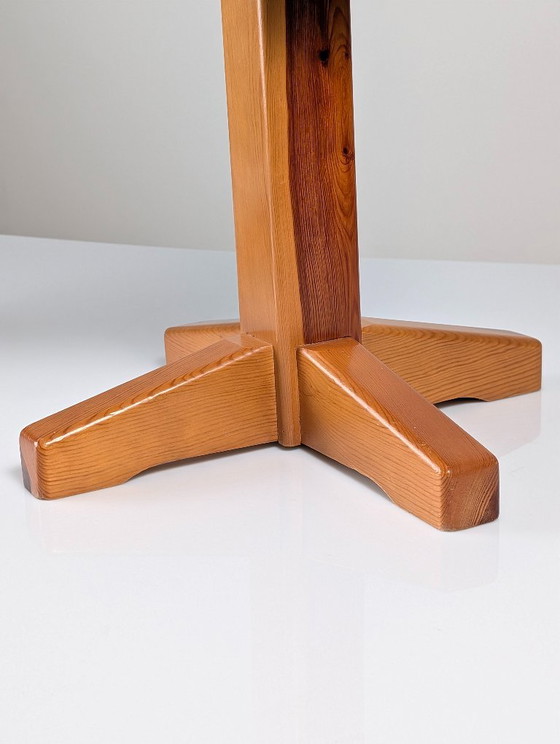 Pair of Scandinavian Modern Pine and Fabric Stools, 1980s – Textile, Wood (photo 7 of 9)