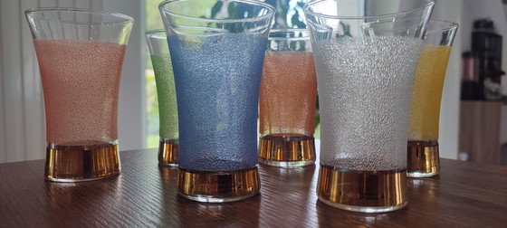 Image 1 of Granieten en gouden jaren 50 glazen