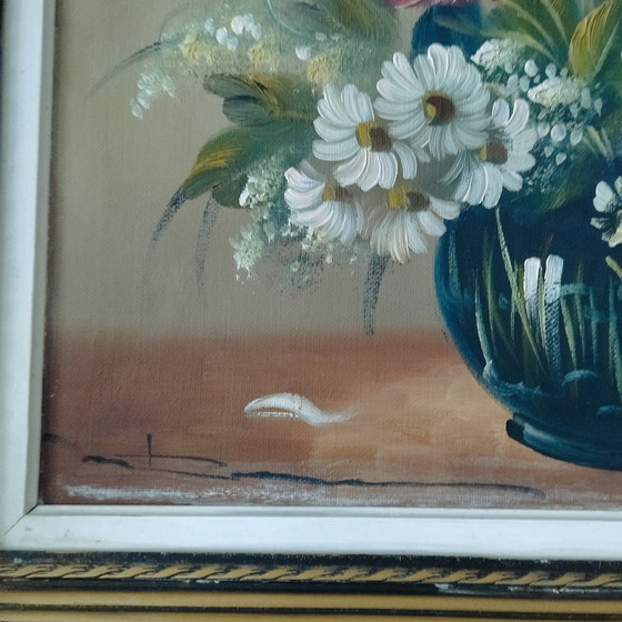 Image 1 of Tableau nature morte bouquet de fleurs 