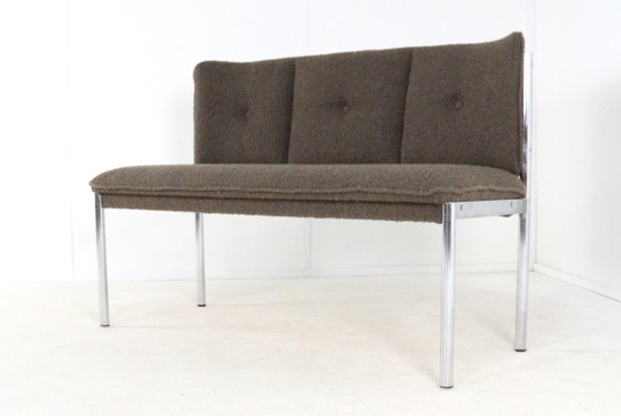 Image 1 of Vintage eetkamerbankje stoelen eetstoelen nieuw gestoffeerd
